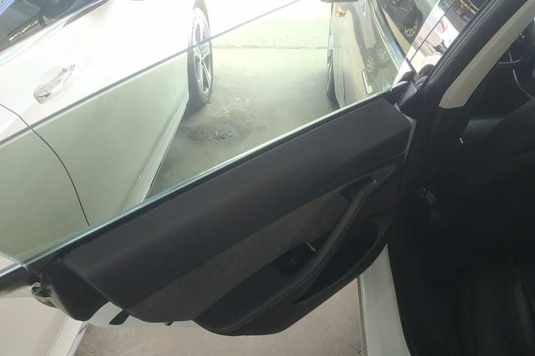 Used Tesla Model 3 2019 Performance High-Performance All-Wheel-Drive Version Left Rear Door Interior