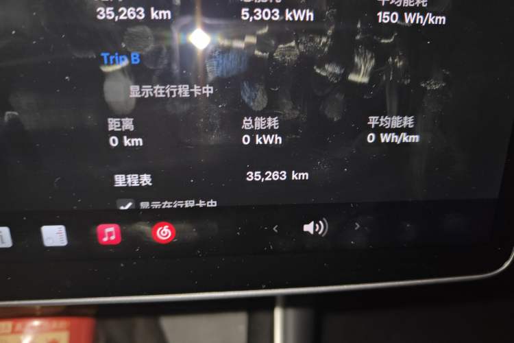 Used Tesla Model 3 2019 Standard Range Rear-Drive Upgraded Version Odometer Close Up