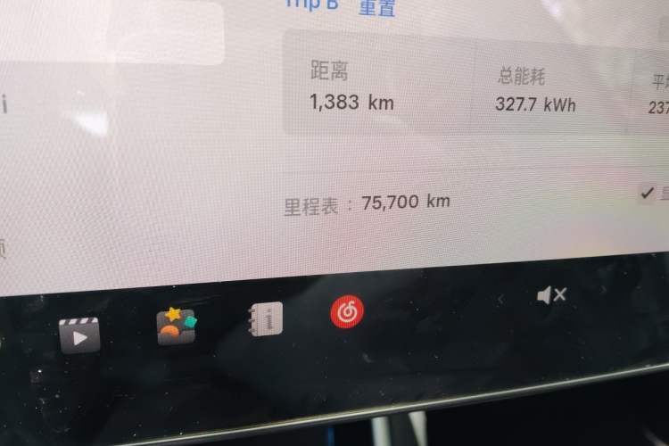 Used Tesla Model 3 2019 Long-Range All-Wheel-Drive Version Odometer Close Up