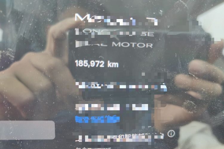 Used Tesla Model 3 2019 Long-Range All-Wheel-Drive Version Odometer Close Up