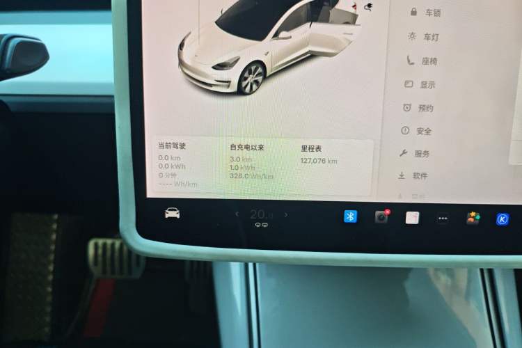 Used Tesla Model 3 2019 Performance High-Performance All-Wheel-Drive Version Odometer Close Up