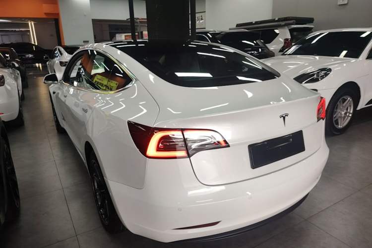 Used Tesla Model 3 2019 Standard Range Rear-Wheel Drive Upgraded Version (52 kWh) Rear Left 45 Deg