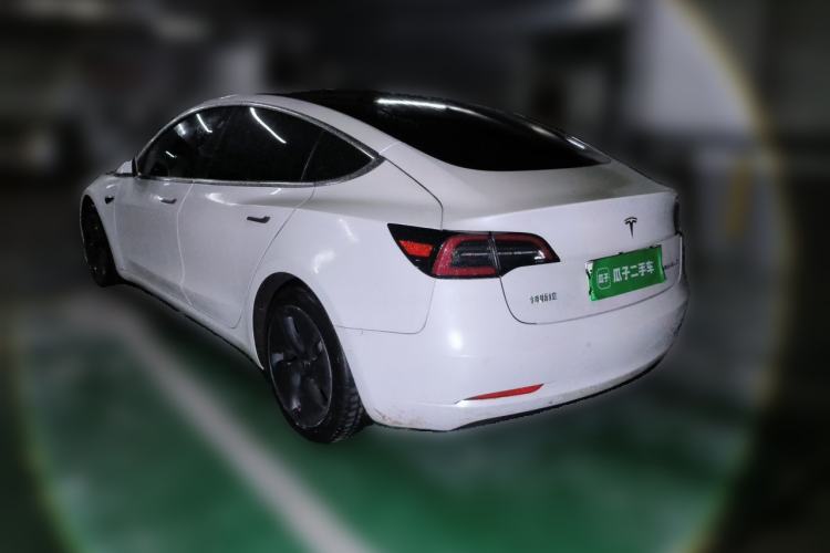 Used Tesla Model 3 2019 Long-Range Rear-Wheel-Drive Version Rear Left 45 Deg