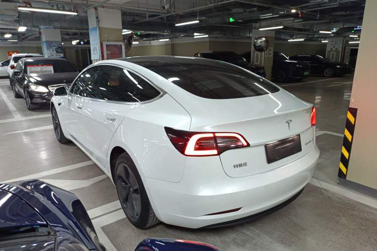 Used Tesla Model 3 2019 Standard Range Rear-Drive Upgraded Version Rear Left 45 Deg