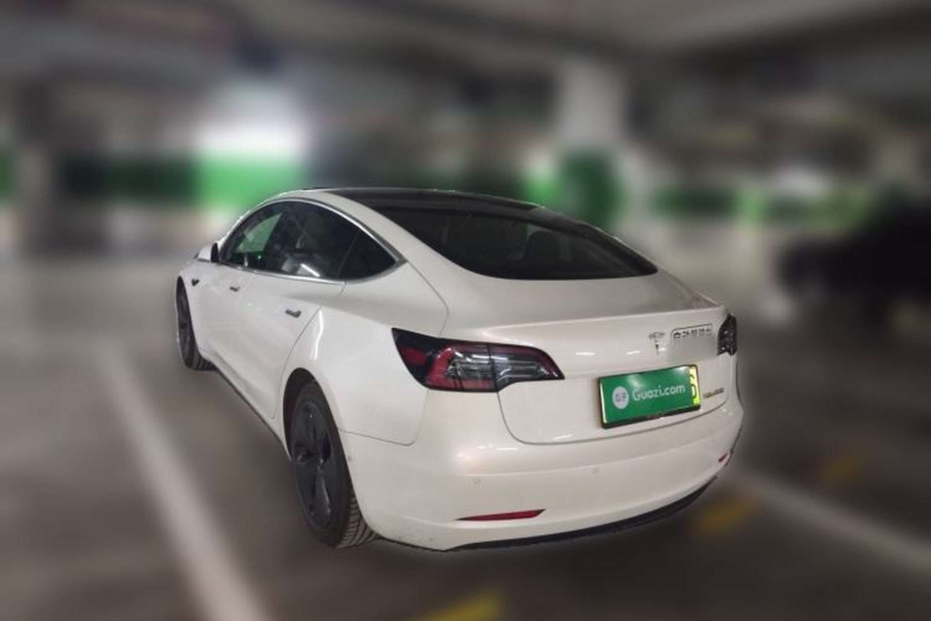 Used Tesla Model 3 2019 Long-Range Rear-Wheel-Drive Version Rear Left 45 Deg