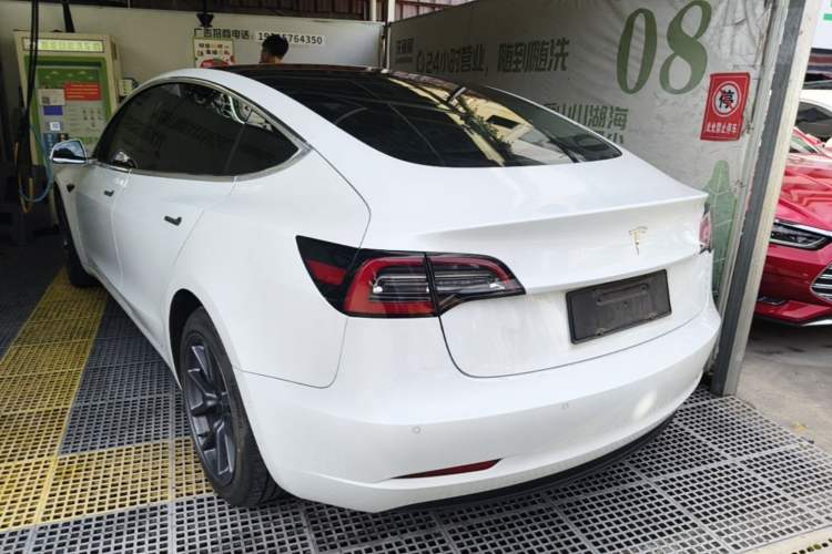 Used Tesla Model 3 2019 Standard Range Rear-Wheel Drive Upgraded Version (52 kWh) Rear Left 45 Deg