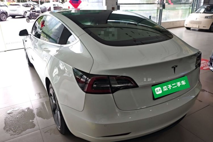 Used Tesla Model 3 2019 Long-Range Rear-Wheel-Drive Version Rear Left 45 Deg