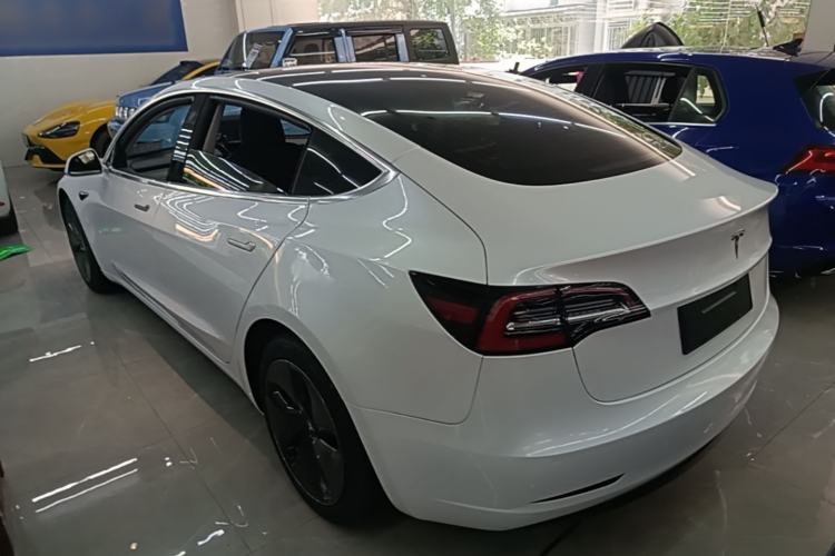 Used Tesla Model 3 2019 Standard Range Rear-Wheel Drive Upgraded Version (52 kWh) Rear Left 45 Deg