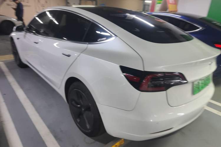 Used Tesla Model 3 2019 Standard Range Rear-Wheel Drive Upgraded Version (60 kWh) Rear Left 45 Deg