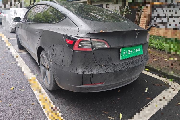 Used Tesla Model 3 2019 Standard Range Rear-Wheel Drive Upgraded Version (52 kWh) Rear Left 45 Deg