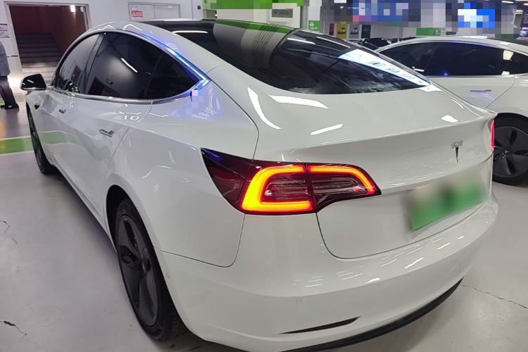 Used Tesla Model 3 2019 Long-Range Rear-Wheel-Drive Version Rear Left 45 Deg