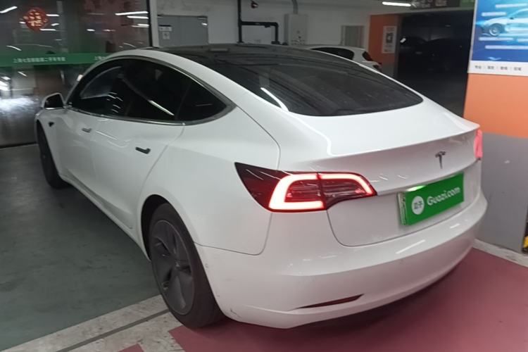 Used Tesla Model 3 2019 Long-Range Rear-Wheel-Drive Version Rear Left 45 Deg
