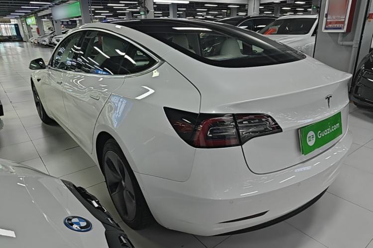 Used Tesla Model 3 2019 Long-Range Rear-Wheel-Drive Version Rear Left 45 Deg