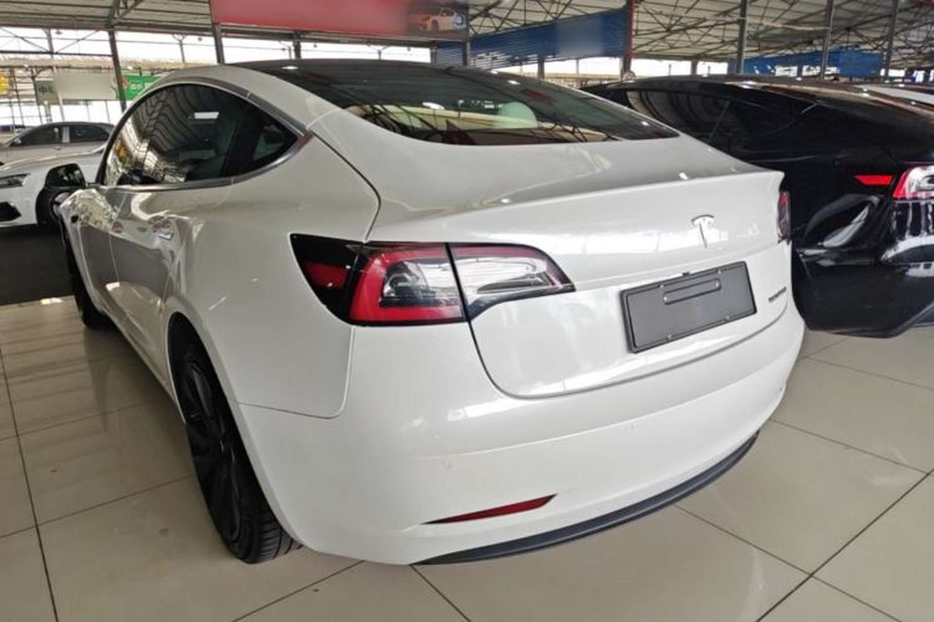 Used Tesla Model 3 2019 Long-Range Rear-Wheel-Drive Version Rear Left 45 Deg