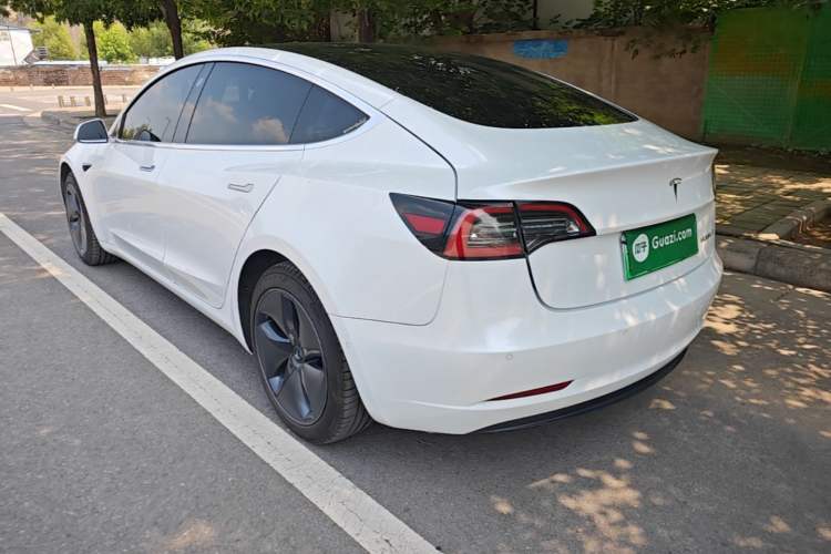 Used Tesla Model 3 2019 Standard Range Rear-Drive Upgraded Version Rear Left 45 Deg