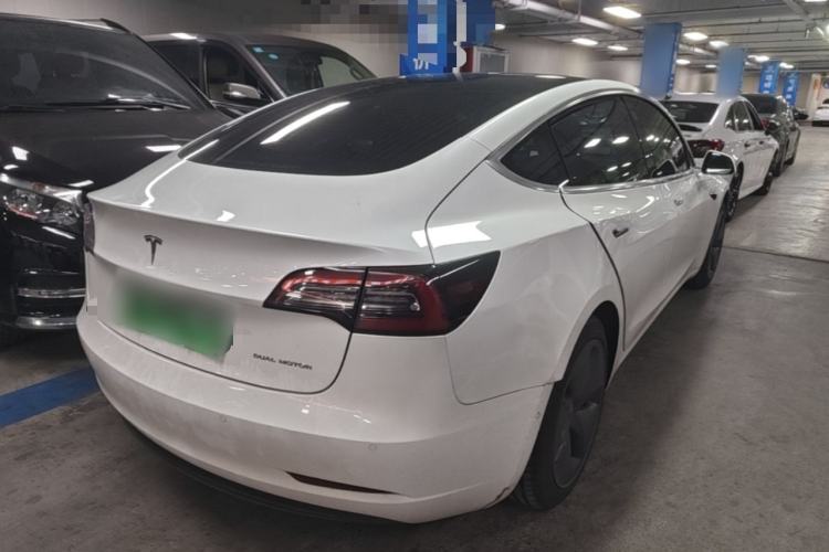 Used Tesla Model 3 2019 Long-Range All-Wheel-Drive Version Rear Right 45 Deg