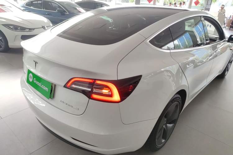 Used Tesla Model 3 2019 Standard Range Rear-Drive Upgraded Version Rear Right 45 Deg