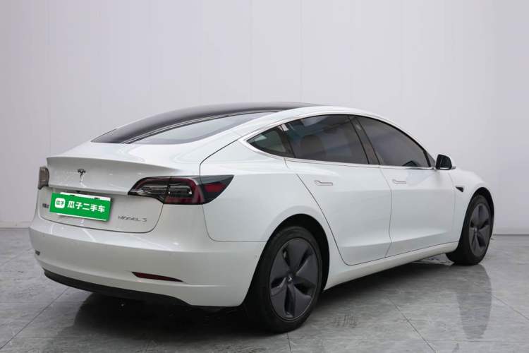 Used Tesla Model 3 2019 Standard Range Rear-Drive Upgraded Version Rear Right 45 Deg