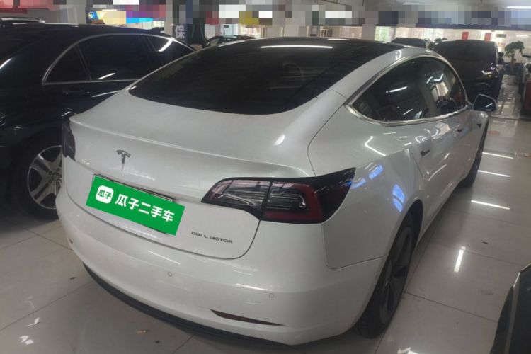 Used Tesla Model 3 2019 Long-Range All-Wheel-Drive Version Rear Right 45 Deg