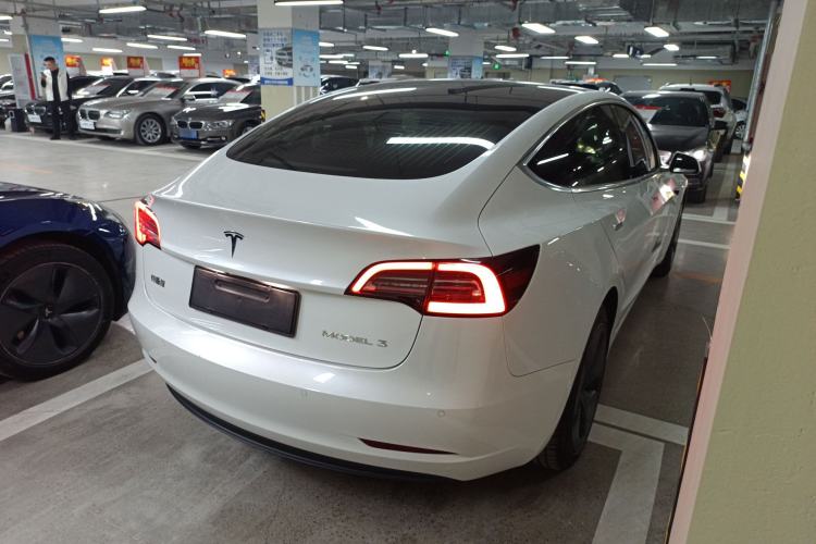 Used Tesla Model 3 2019 Standard Range Rear-Drive Upgraded Version Rear Right 45 Deg