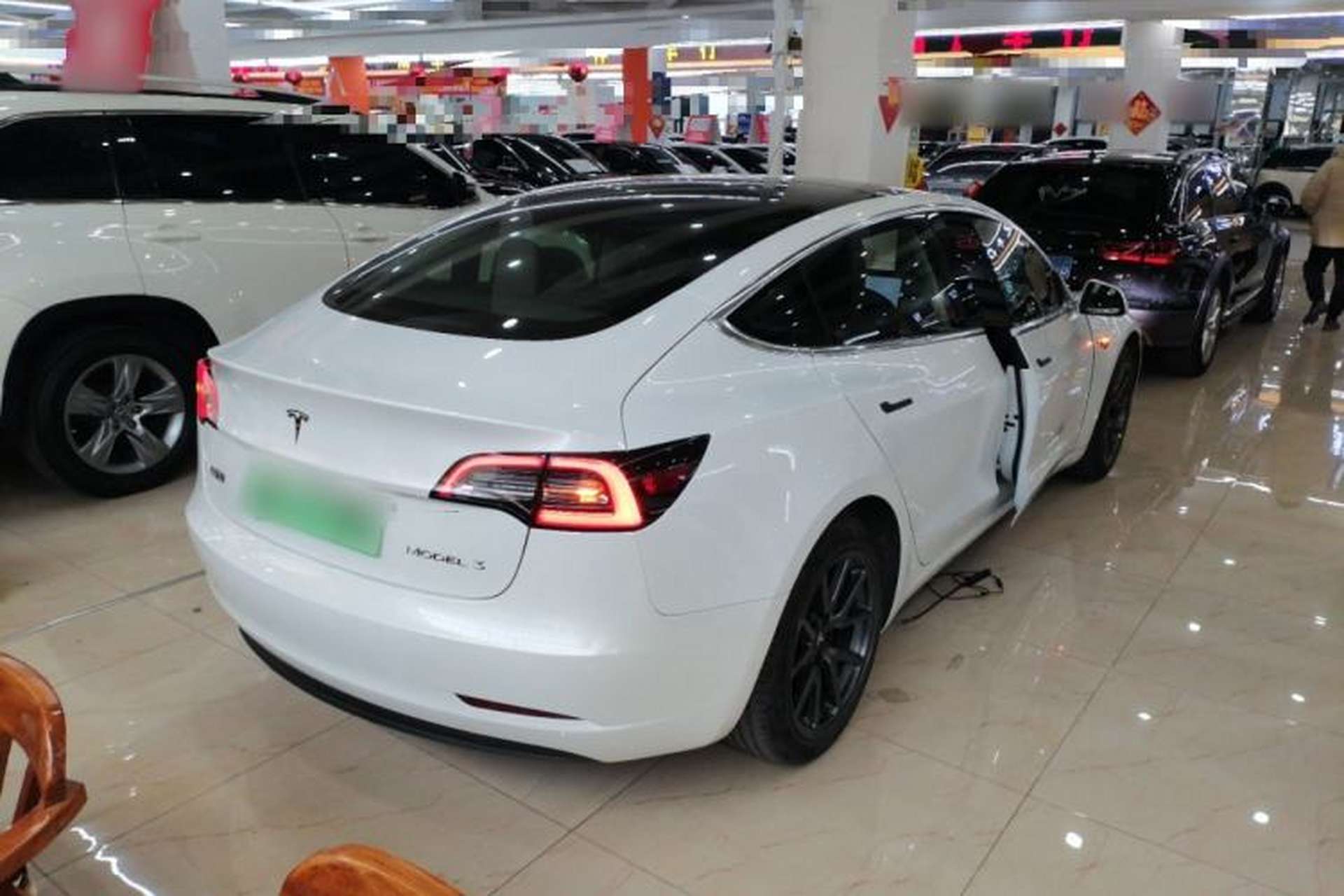 Used Tesla Model 3 2019 Standard Range Rear-Drive Upgraded Version Rear Right 45 Deg