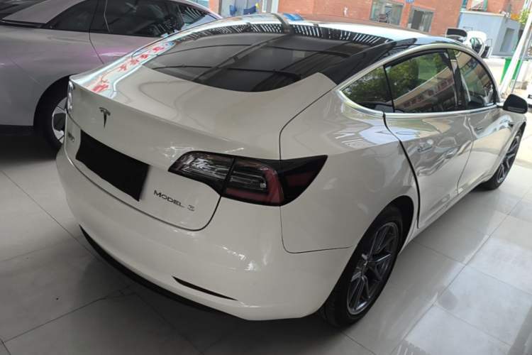 Used Tesla Model 3 2019 Standard Range Rear-Drive Upgraded Version Rear Right 45 Deg