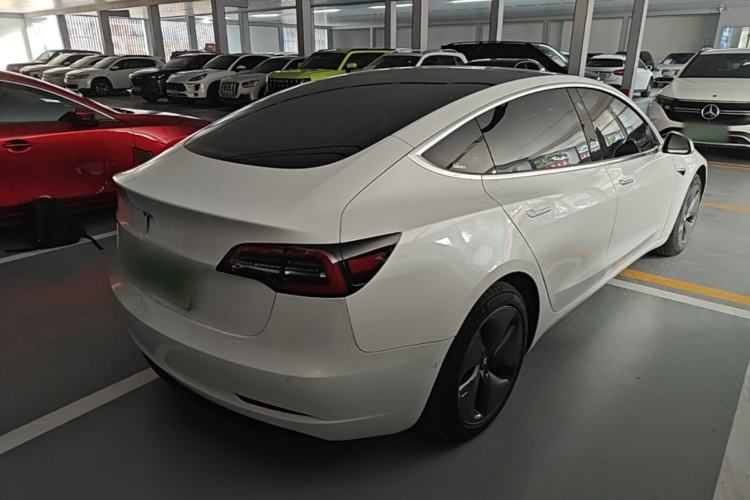 Used Tesla Model 3 2019 Standard Range Rear-Wheel Drive Upgraded Version (60 kWh) Rear Right 45 Deg