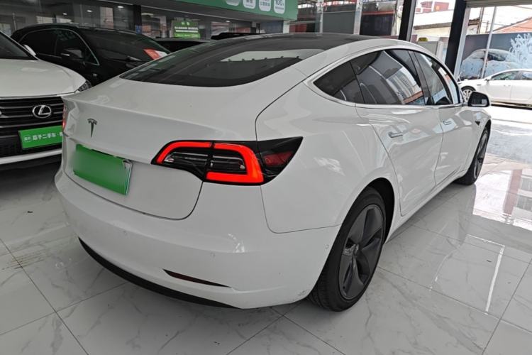 Used Tesla Model 3 2019 Long-Range Rear-Wheel-Drive Version Rear Right 45 Deg