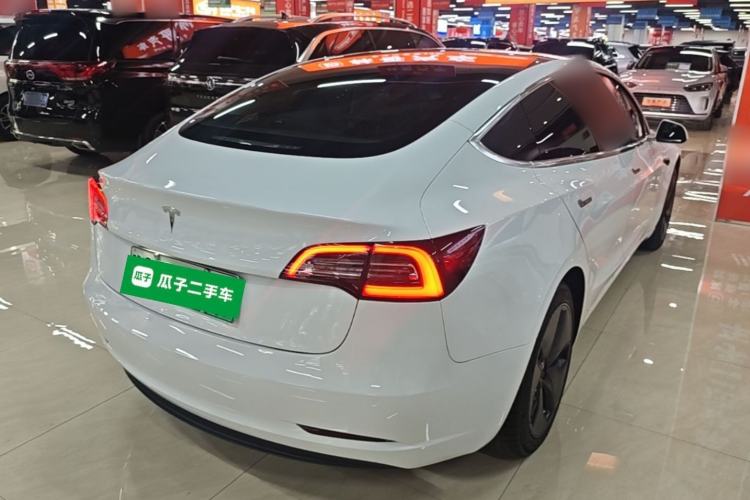 Used Tesla Model 3 2019 Long-Range Rear-Wheel-Drive Version Rear Right 45 Deg
