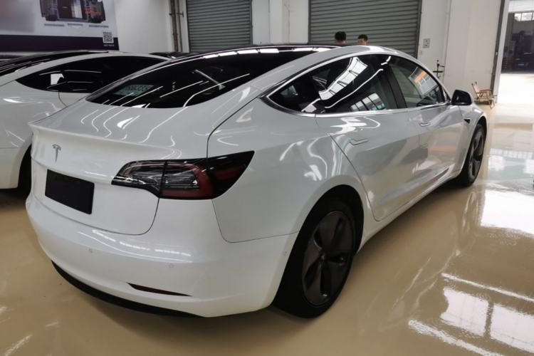 Used Tesla Model 3 2019 Standard Range Rear-Wheel Drive Upgraded Version (52 kWh) Rear Right 45 Deg