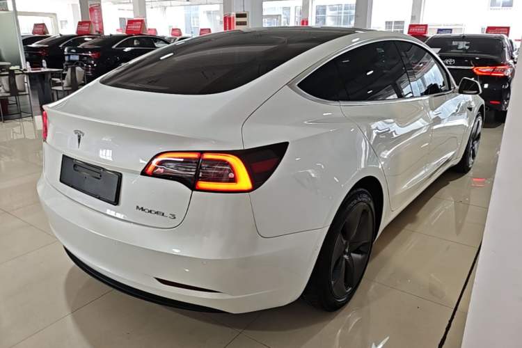 Used Tesla Model 3 2019 Standard Range Rear-Drive Upgraded Version Rear Right 45 Deg