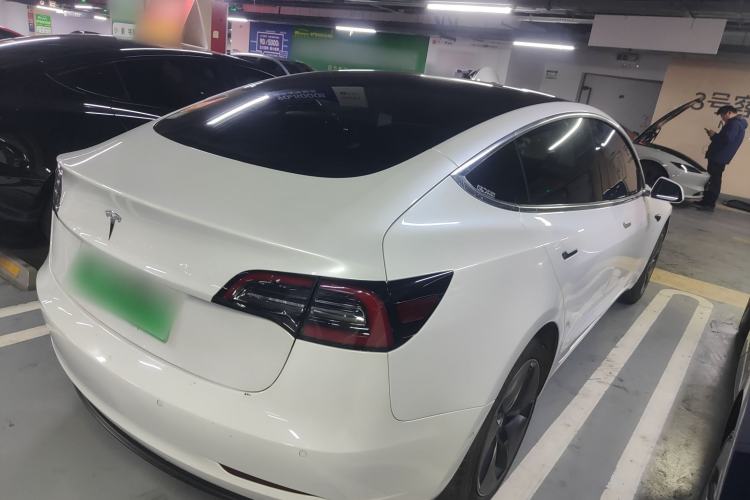 Used Tesla Model 3 2019 Standard Range Rear-Wheel Drive Upgraded Version (60 kWh) Rear Right 45 Deg
