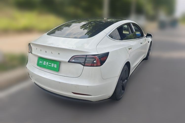 Used Tesla Model 3 2019 Long-Range Rear-Wheel-Drive Version Rear Right 45 Deg