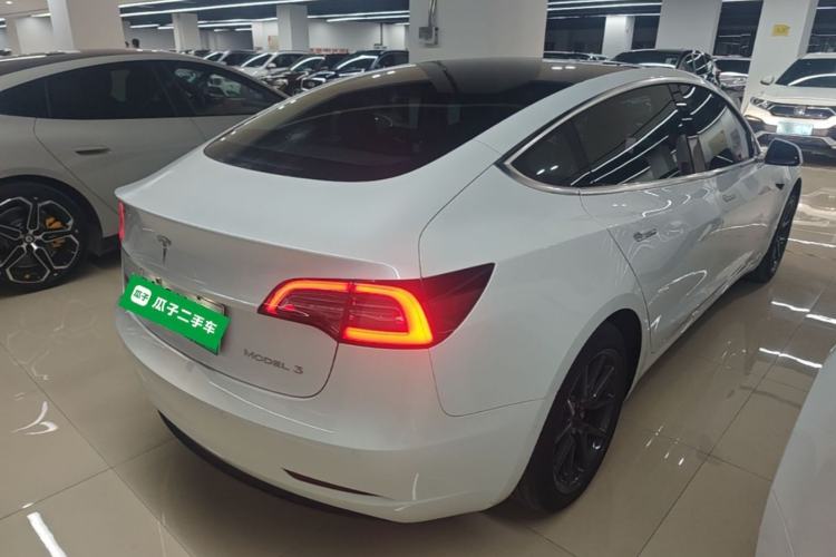 Used Tesla Model 3 2019 Standard Range Rear-Drive Upgraded Version Rear Right 45 Deg