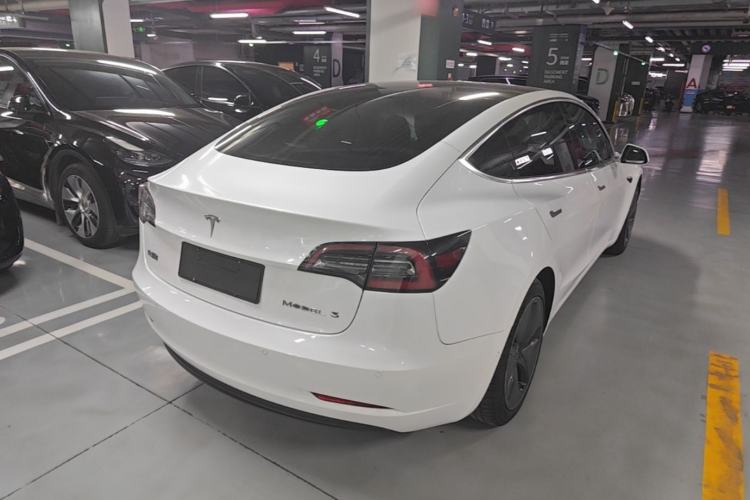 Used Tesla Model 3 2019 Standard Range Rear-Drive Upgraded Version Rear Right 45 Deg