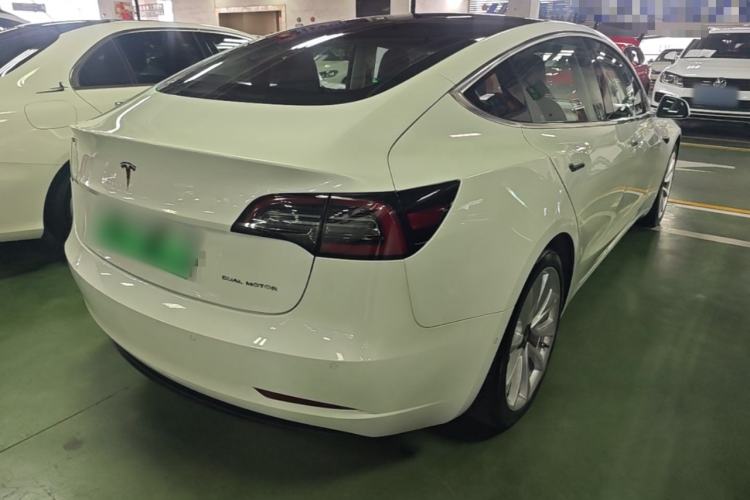 Used Tesla Model 3 2019 Long-Range All-Wheel-Drive Version Rear Right 45 Deg