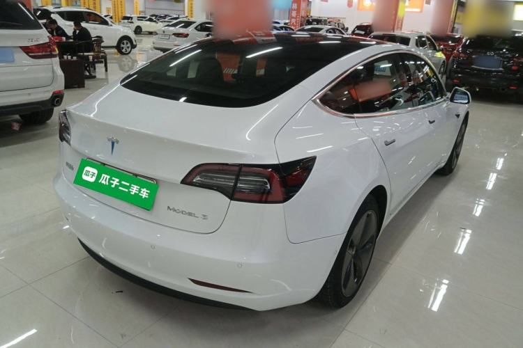 Used Tesla Model 3 2019 Standard Range Rear-Drive Upgraded Version Rear Right 45 Deg