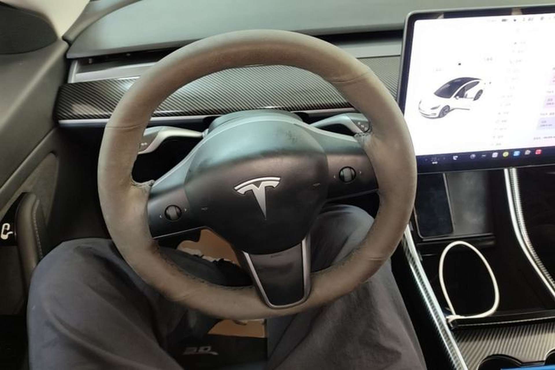 Used Tesla Model 3 2019 Long-Range Rear-Wheel-Drive Version Steering Wheel