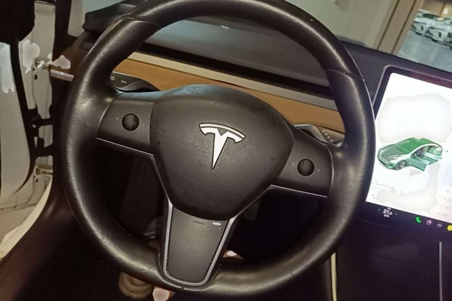 Used Tesla Model 3 2019 Long-Range Rear-Wheel-Drive Version Steering Wheel