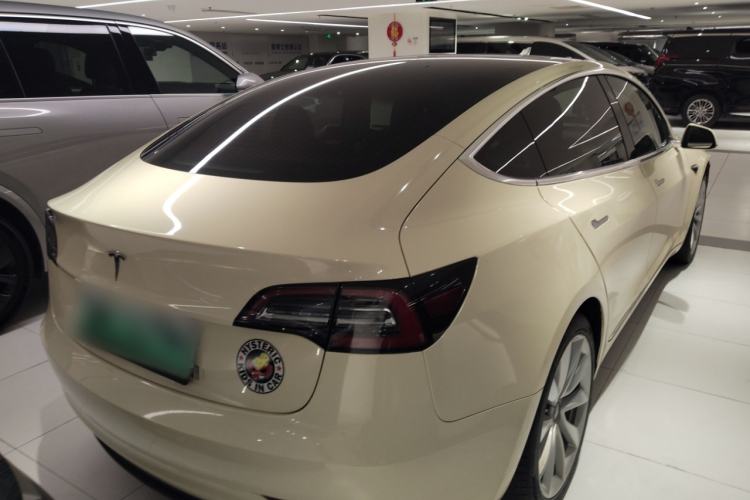 Used Tesla Model 3 2019 Standard Range Rear-Drive Upgraded Version Rear Right 45 Deg