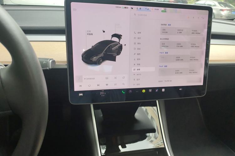 Used Tesla Model 3 2020 Standard Range Rear-Wheel Drive Upgraded Version Audio And AC Panel