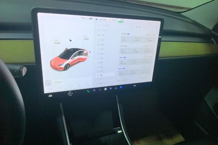 Used Tesla Model 3 2020 Standard Range Rear-Wheel Drive Upgraded Version Audio And AC Panel