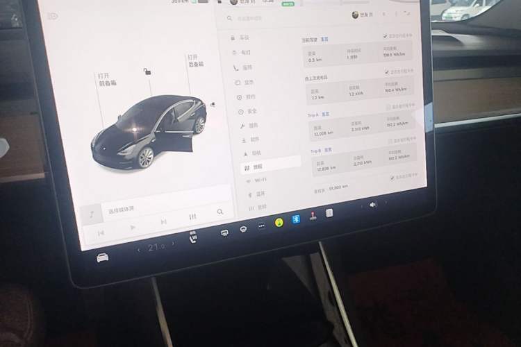 Used Tesla Model 3 2020 Revised Version Standard Range Rear-Wheel Drive – Upgraded Edition Audio And AC Panel