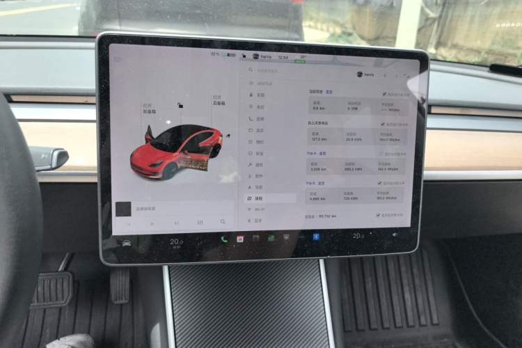 Used Tesla Model 3 2020 Revised Version Standard Range Rear-Wheel Drive – Upgraded Edition Audio And AC Panel