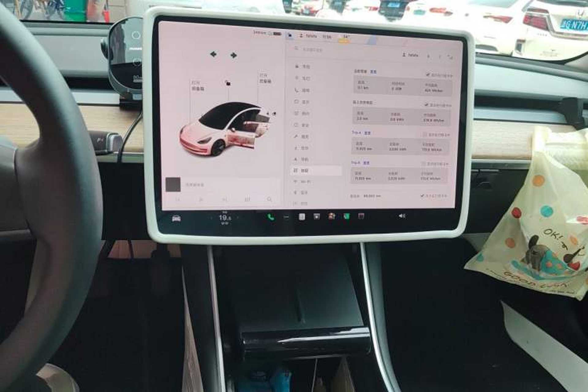 Used Tesla Model 3 2020 Standard Range Rear-Wheel Drive Upgraded Version Audio And AC Panel