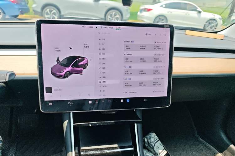 Used Tesla Model 3 2020 Refreshed Version Long-Range Rear-Wheel Drive Audio And AC Panel