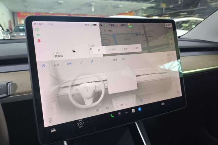 Used Tesla Model 3 2020 Refreshed Version Long-Range Rear-Wheel Drive Audio And AC Panel