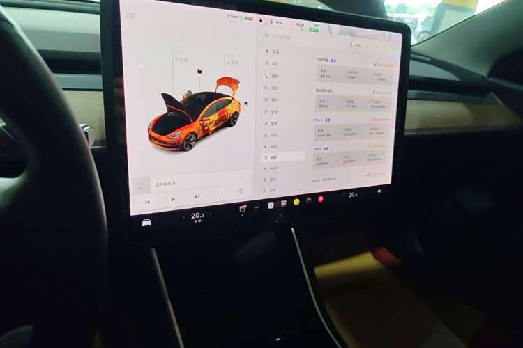 Used Tesla Model 3 2020 Standard Range Rear-Wheel Drive Upgraded Version Audio And AC Panel