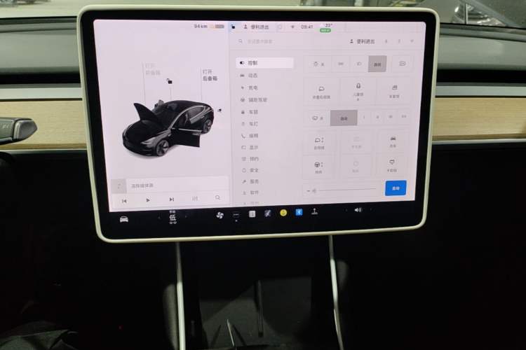 Used Tesla Model 3 2020 Refreshed Version Long-Range Rear-Wheel Drive Audio And AC Panel