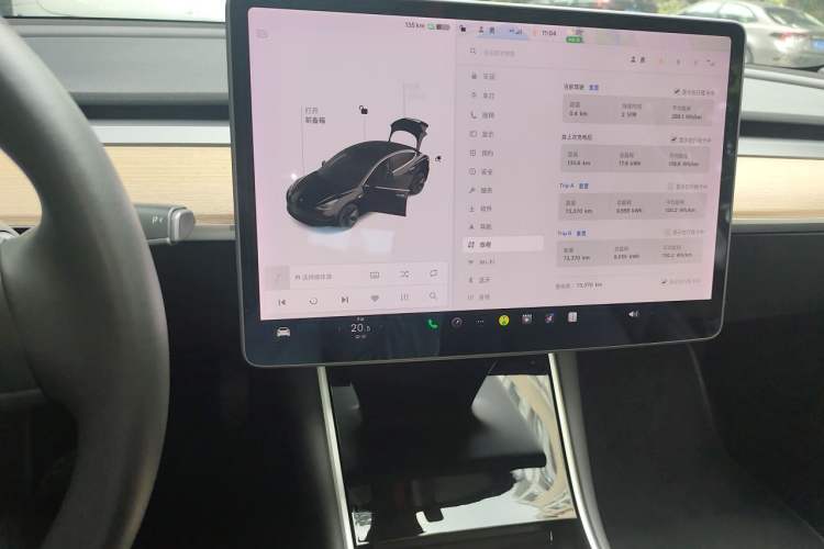 Used Tesla Model 3 2020 Standard Range Rear-Wheel Drive Upgraded Version Audio And AC Panel